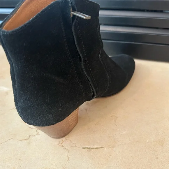 Isabel Marant Dicker Black Suede Leather Ankle Boots, 37/US 7, Good Condition - Picture 5 of 16
